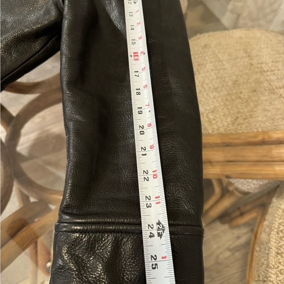 Coach Mens Black Leather Motorcycle/ Biker Zip Jacket Sz XL - Picture 7 of 7